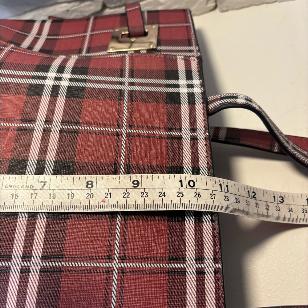 Plaid Red Women's Tote Bag - Picture 4 of 10